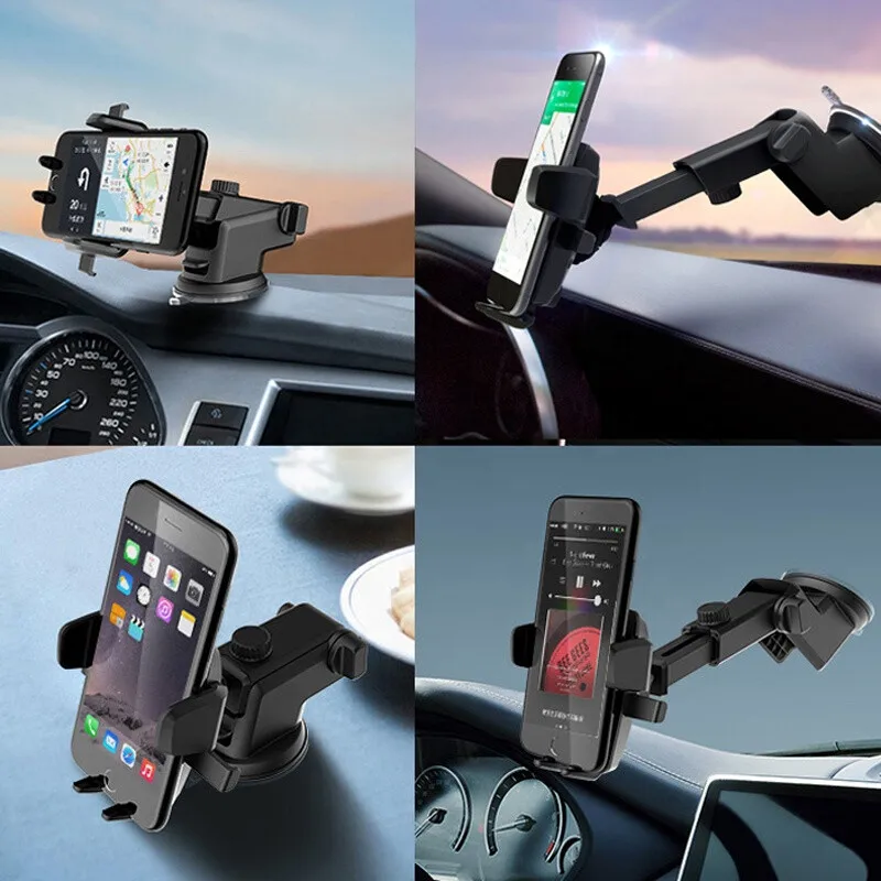 Car Phone Holder Car Dashboard Windshield Suction Cup Holder Universal Phone Holder Air Outlet Clip Telescopic Phone Holder image 6