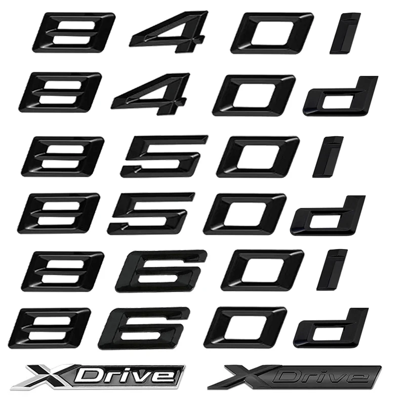 

3D ABS Car Tail Rear Trunk Letter 840i 850i 860i 840d 850d 860d Logo Emblem Styling Sticker For BMW 8 Series E31 G14 G15 G16
