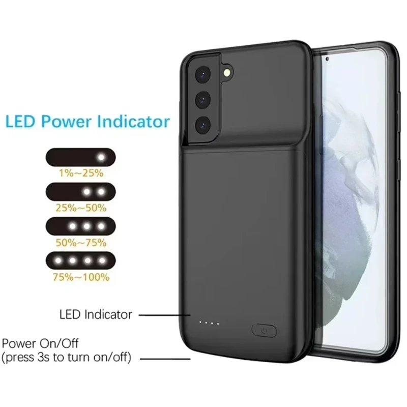 10000mAh Power Case for Samsung Galaxy Note 20 Ultra 8 9 10 S8 S9 S10 S20 S21 S22 Ultra Battery Charger Case Charging PowerBank