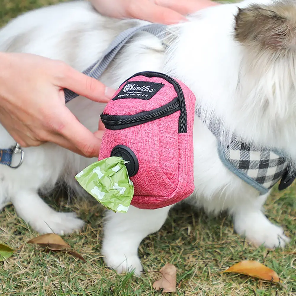 Pet Accessories Portable Dogs Waste Bags With Hook Dog Treat Pouch Dog Training Bag Pet Waste Bag Dispenser Dog Poop Bag Holder