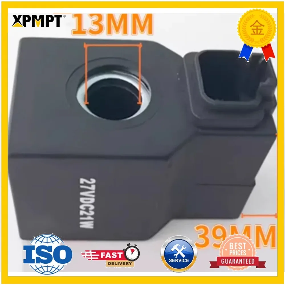 24V XKAL-00050 Solenoid Valve Coil for R170W-9 R180W-9S R210LC-9 R210W-9 R330LC-9S Excavator Construction Machinery Part