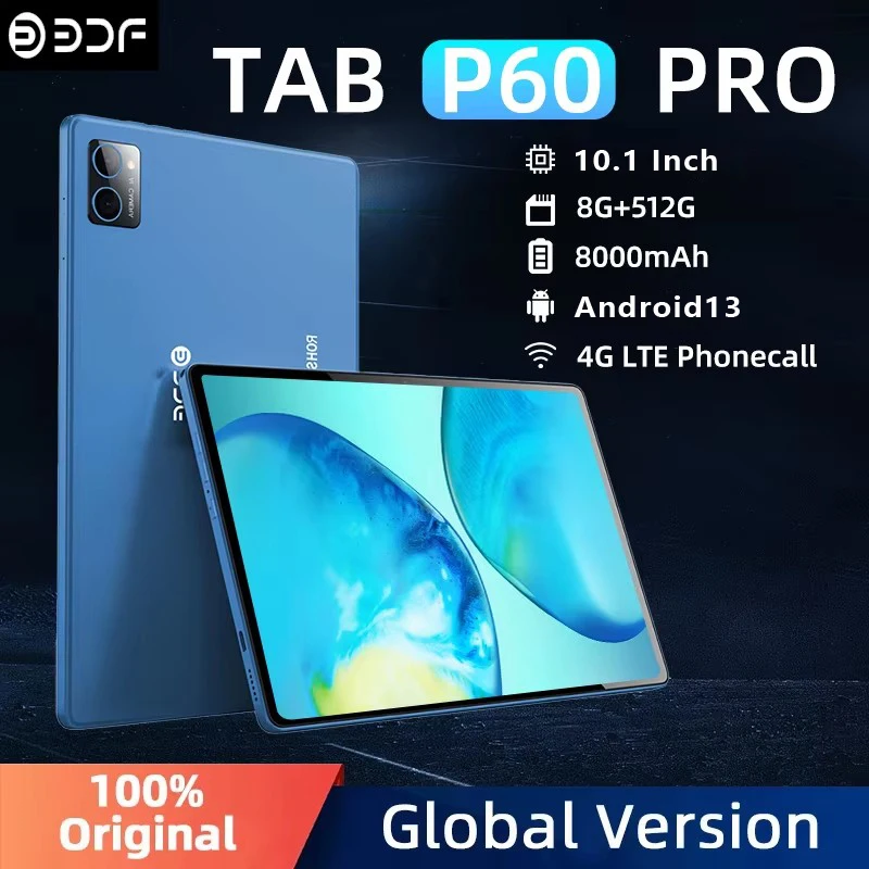 Global Version Tablet 10.1 Inch Android 13 Tablets 8GB RAM 512GB ROM  Ten Core 3G 4G LTE Internet Unlocked With 2.4G/5G WiFi GPS