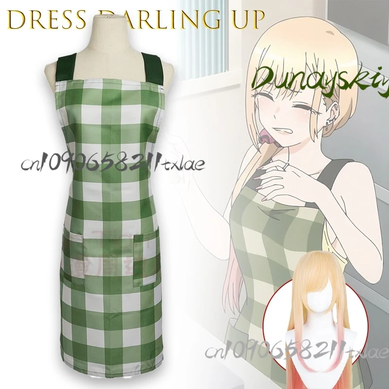 

My Dress Darling Kitagawaa Marin Аниме Косплей Женские аксессуары Зажим для ушей Браслет Ожерелье Кольцо Фартук Хэллоуин Вечеринка