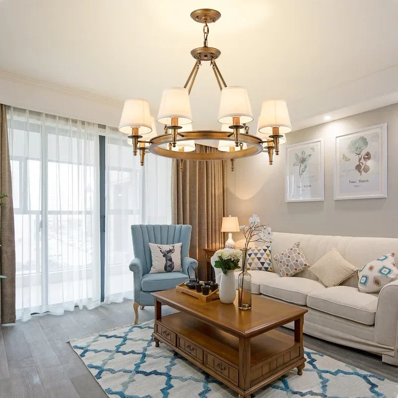 

Modern Simple American Chandelier Country Retro Living Room Lamp European Restaurant Lamp