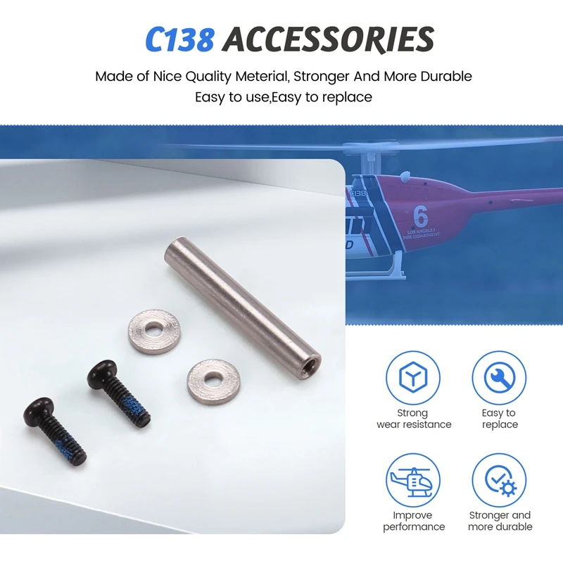 RC Toy Helicopter Upgrade C138 Cross Shaft Screw Set For RC ERA C138 Bell 206 1:33 RC Toy Helicopter Parts