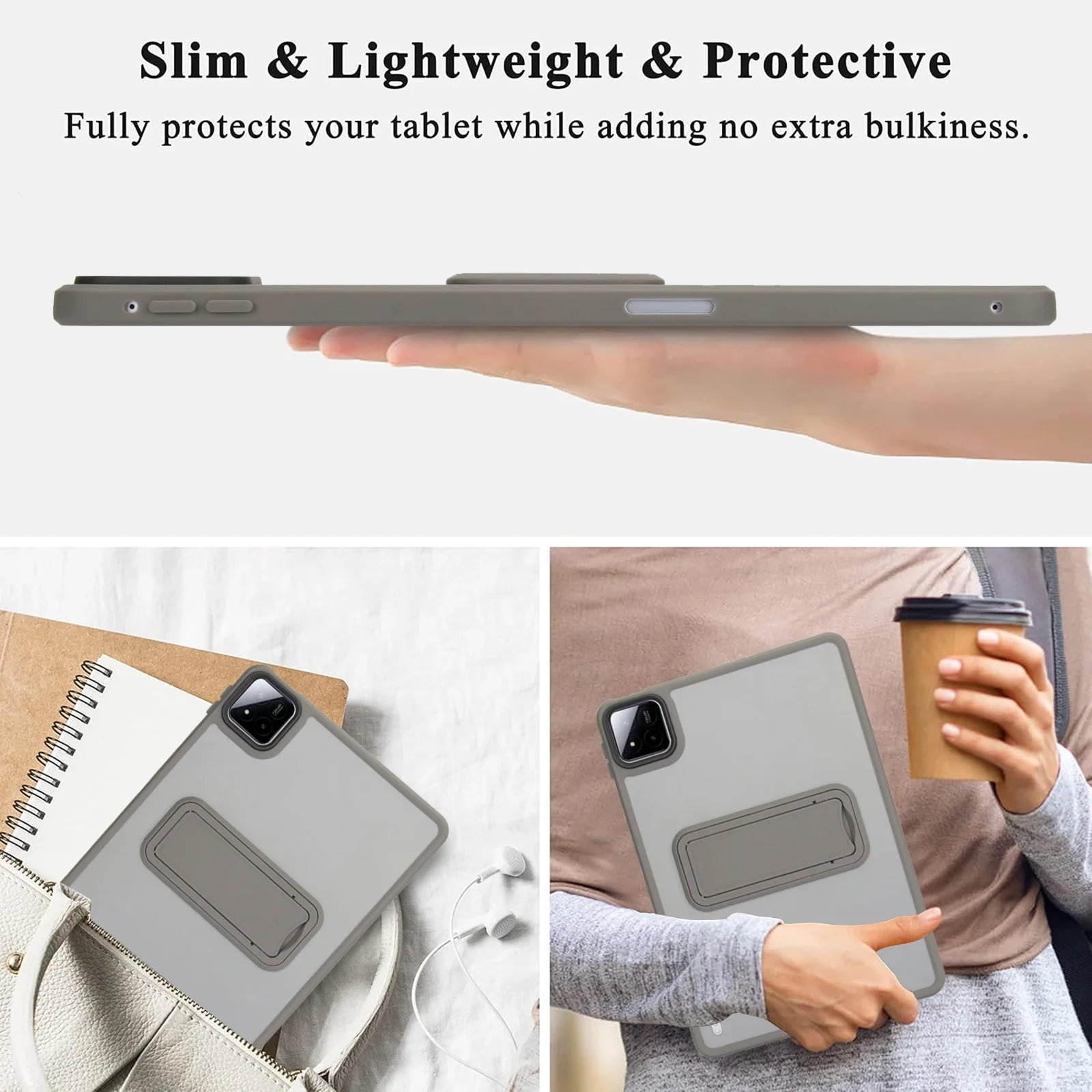 Przezroczyste etui z podstawką do tabletów Xiaomi MI Pad 8 7 6 5 Pro 6S 7S oraz Redmi K Pad Pro SE 11 8.7 12.1, matowe etui z funkcją stojaka. — zdjęcie produktu 3