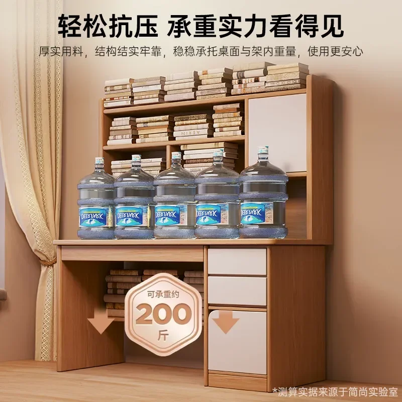 for Desk Bookshelf Bookcase Integrated Table Bedroom Writing Desk Student Home Study Table Desktop Office Computer Desk