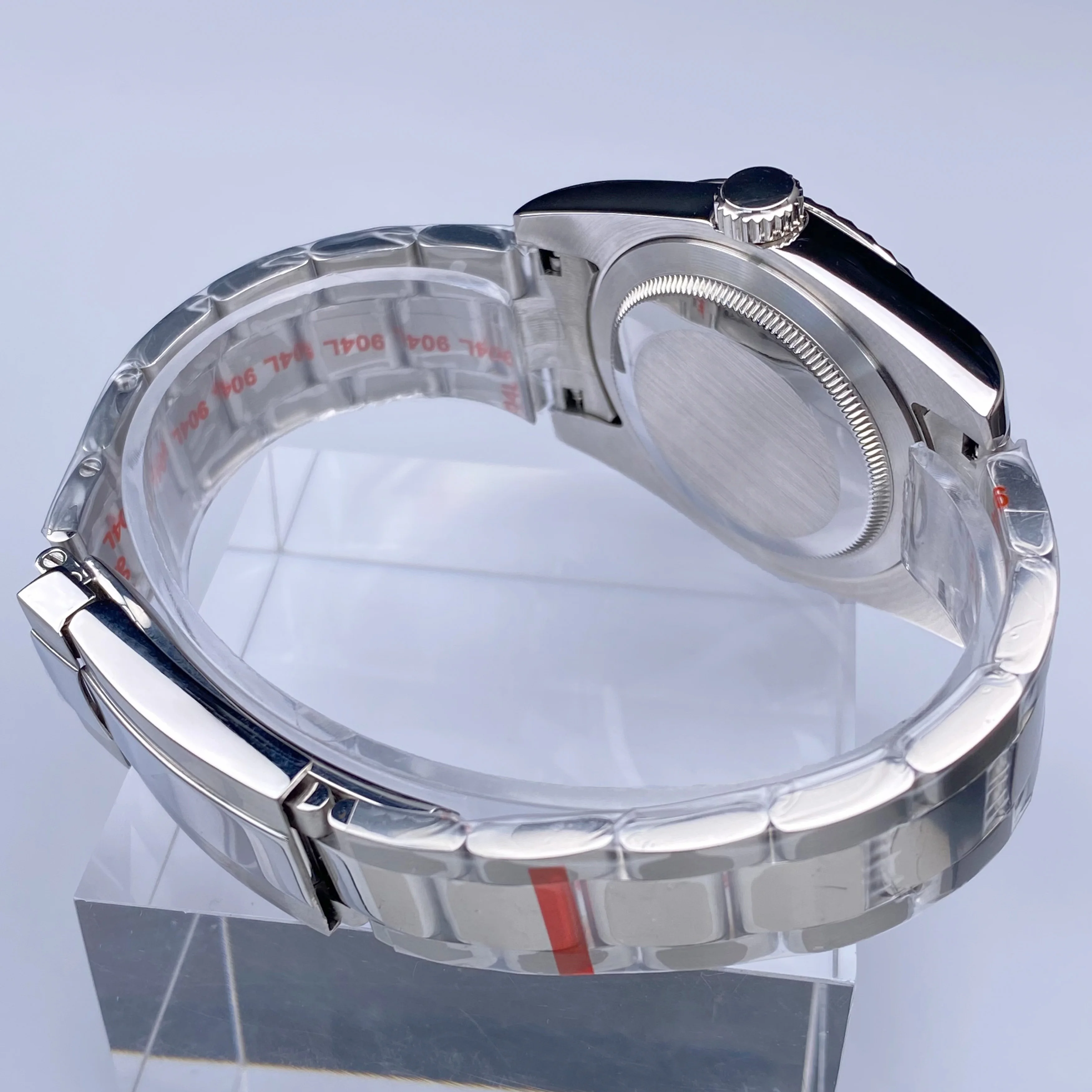 39mm NH35 Case DJ Fluted Bezel Rose Gold Sapphire Glass For Seiko Mod Modification Parts Fit NH35 NH36 Movement Steel Watch Case