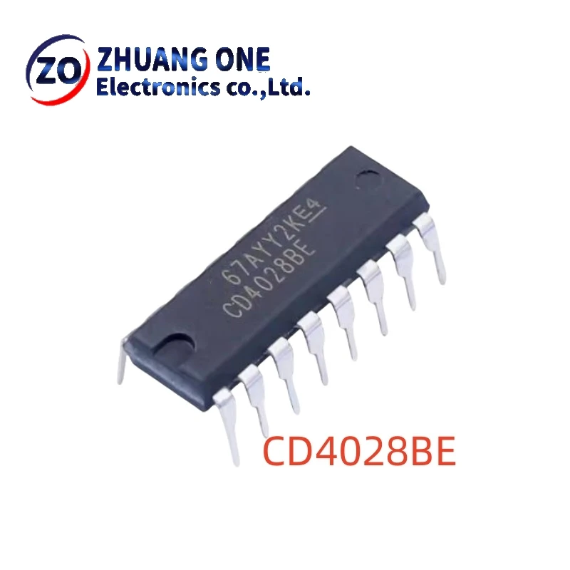 10pcs/lot Cd4028be Hef4028 Hcf4028 BCD Decimal Decoder Dip-16