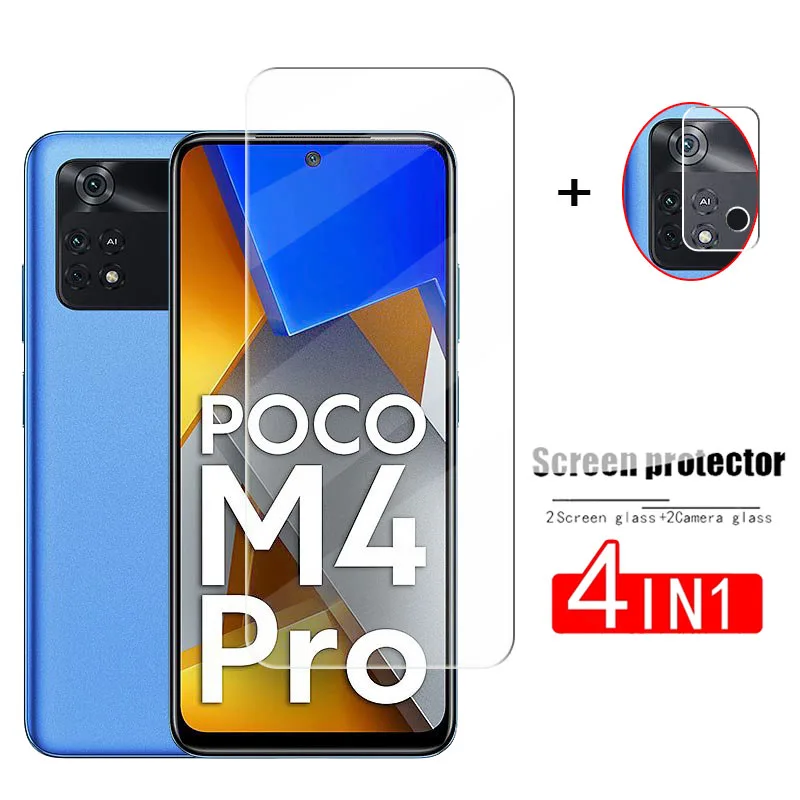 

Full Gule Glass For Poco M4 Pro 4G Tempered Glass For Poco M4 X4 Pro Screen Protector Phone Lens Film For Poco X4 Pro