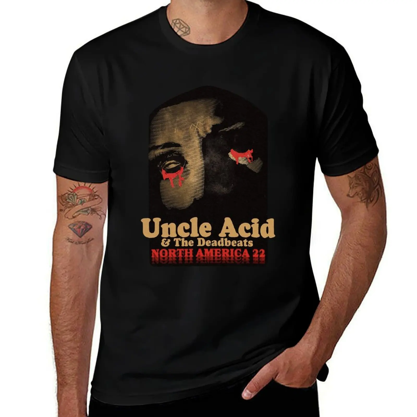 Uncle Acid and the deadbeats North America 22 tour T-Shirt Casual Fashion Print Tee Top T-Shirt