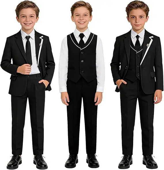 Elegantes Kinderanzug-Set für Jungen: Festliches Outfit für Geburtstag, Klavierauftritt, Fotografie und Hochzeit