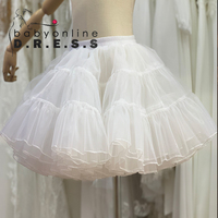 BABYONLINE Mutil Skirt Undertutu Rousing Annie Petticoat White/Ivory/Black TULLE TUTU - ADULT STANDARD/PLUS