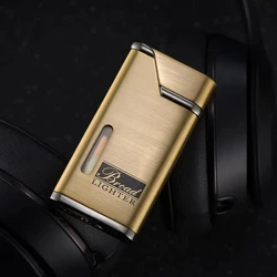 Hot Torch Windproof Butane Gas High Power Direct Injection Flame Metal Lighter Outdoor Barbecue Kitchen Cigar Lighter Men's Gift
