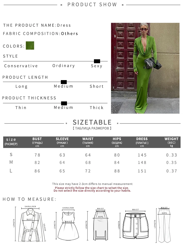 Weird Puss Raffiniertes Elegantes Kleid für Damen, Herbst-Trend, Swing-Kragen, Lange Ärmel, Urlaubs-Mode, Figurbetont, Hohe Taille, Vestidos – Detail 1