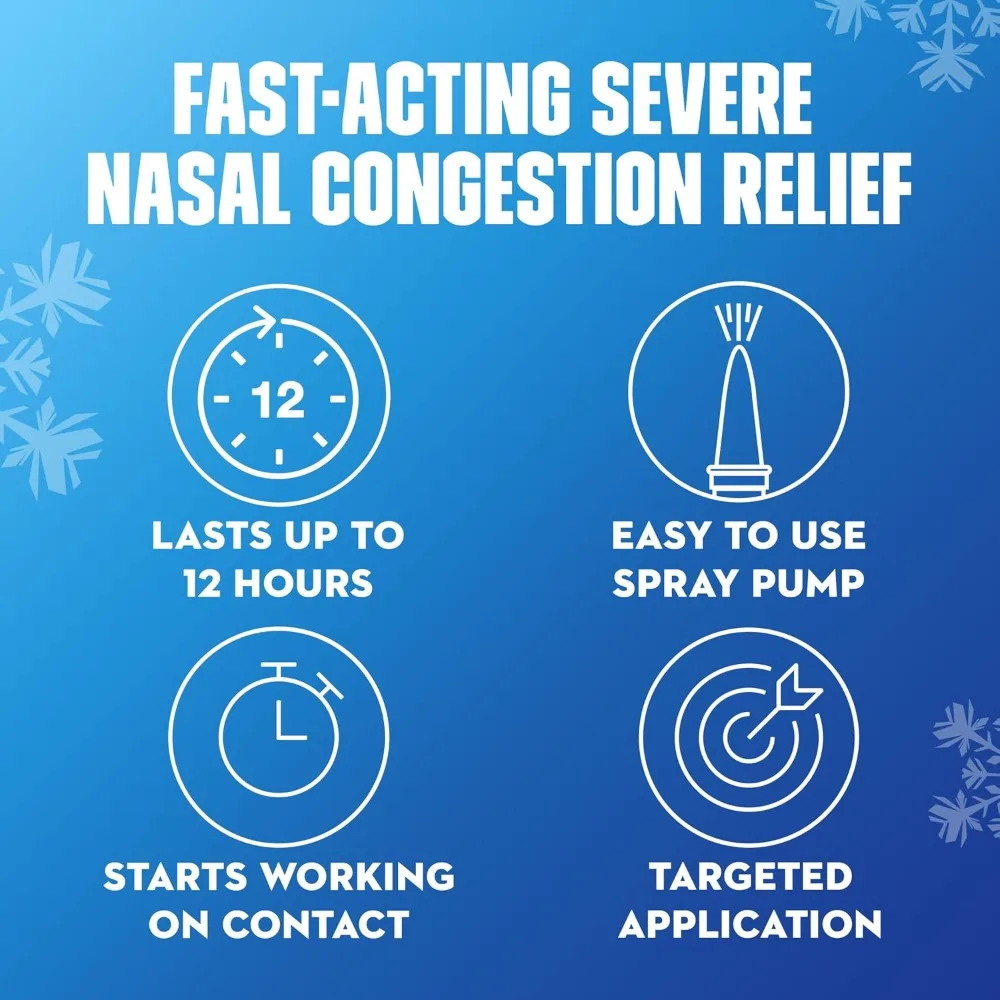 12-Hour Nasal Decongestant Spray for Sinus Relief, 22ml - view 3