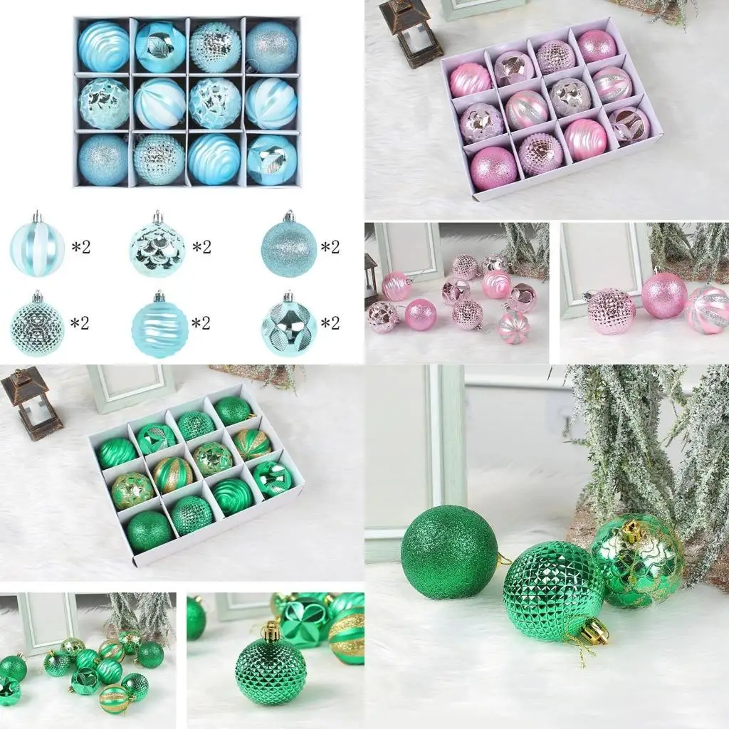 

E8BD Seasonal Ball Decorative Pendants for Christmas Tree Party Holiday Indoor Decor