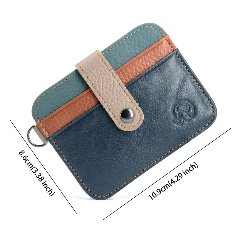 Genuine Leather Credit Card Holder for Men Luxury Designer Women's Wallet Portable Short Slim Cardholder Purses Gifts