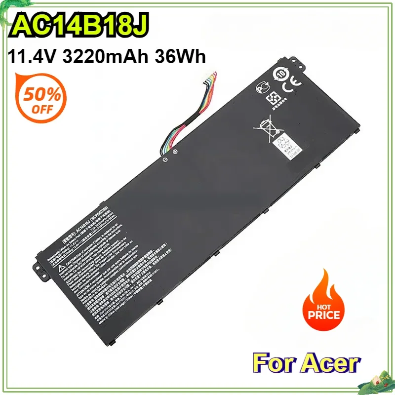 AC14B18J AC14B13J 11.4V 36WH Laptop Battery for Acer Aspire E3-111 E3-112 E3-112M ES1-531 MS2394 B115-MP EX2519 N15Q3 N15W4