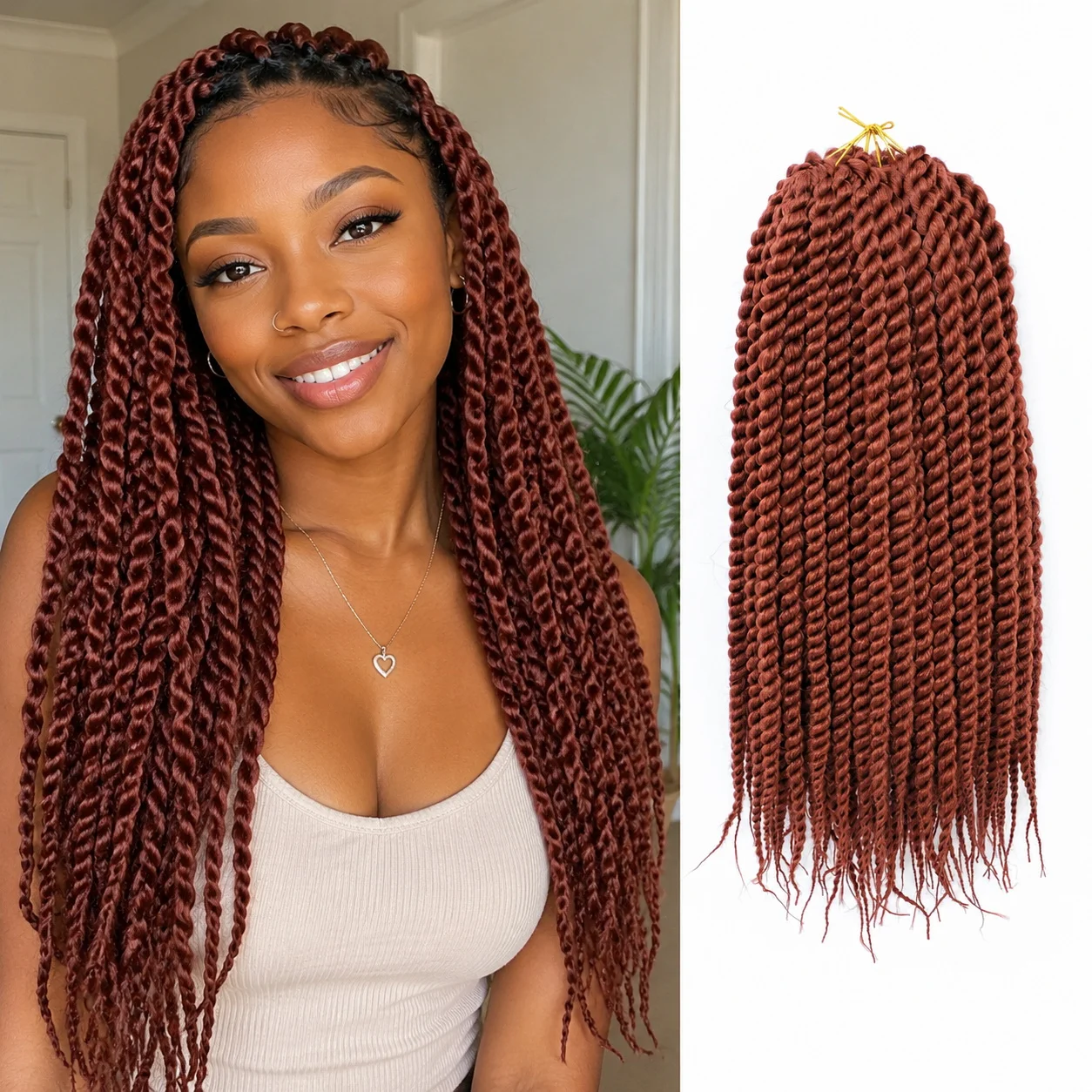 Havana Twist Crochet Hair Jumbo Synthetische Flechthaarverlängerungen Dicker Zopf Vorgefertigter Schutzstil Schwarz für Frauen Natürlicher Look – Detail 1