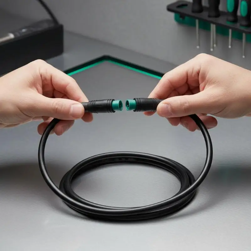 New 1Pcs Electric Bicycle Accessories 5Pin M8 Extension Cable For UART EBike Display Male/Female Connector Ebike Cable