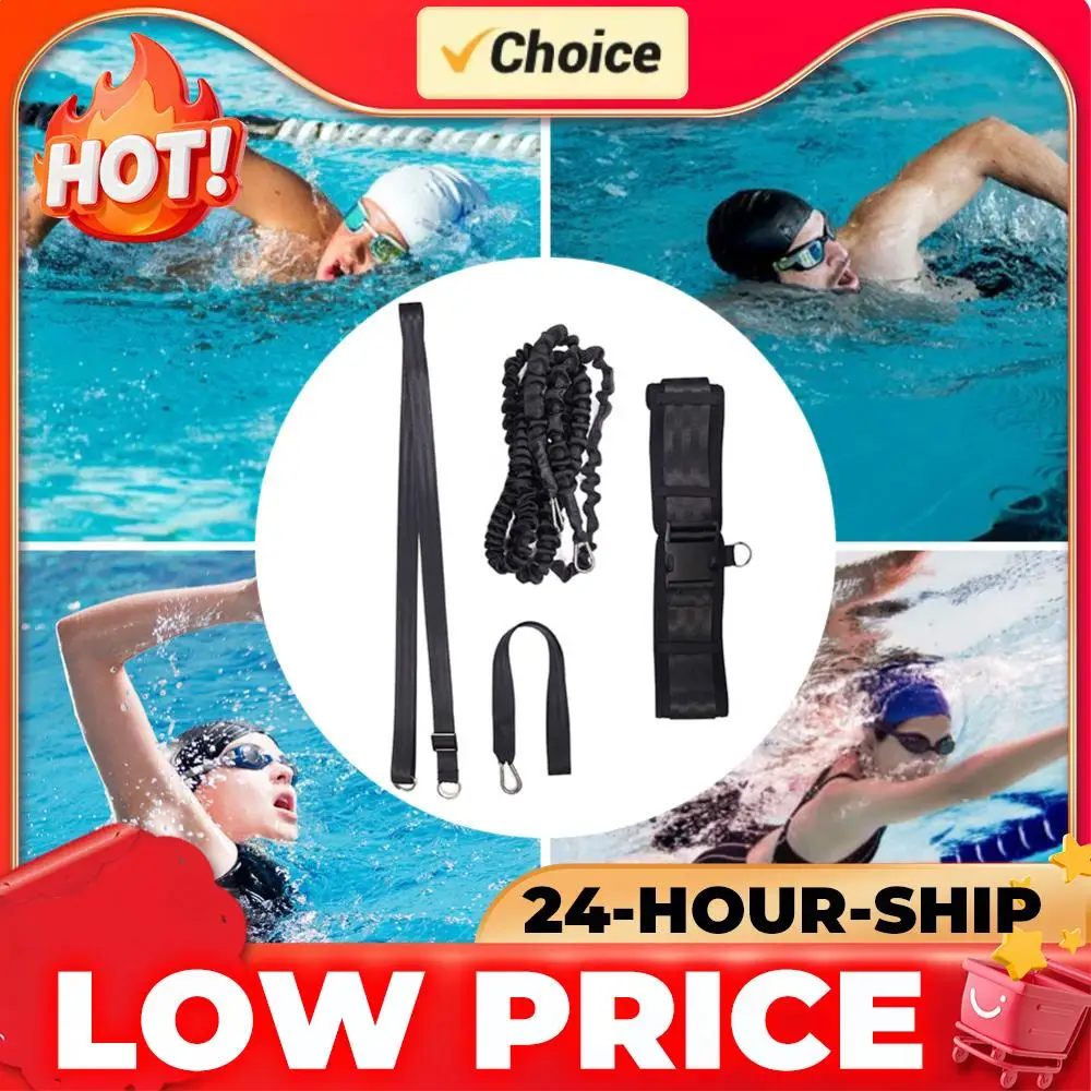 

Swim Resistance Belt Stationary Swimming Aquatic Resistance Belt Swim Training Leash for Swim Training and Exercise