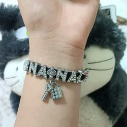 Anime Oosaki Nana Cosplay Bracelet Unisex Punk Leather Letter Key Lock Pendant Bracelets Jewelry Accessories Gift