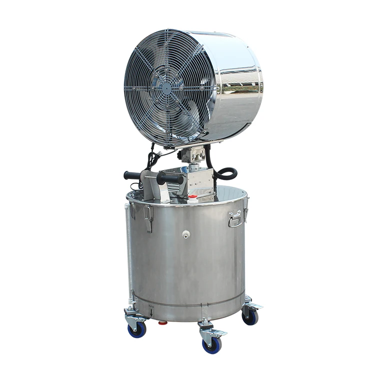 Cooling Fan Humidifying Misting Fan Camping Hand-push Movable Stainless Steel for Patio Cooling/outdoor Sprayers