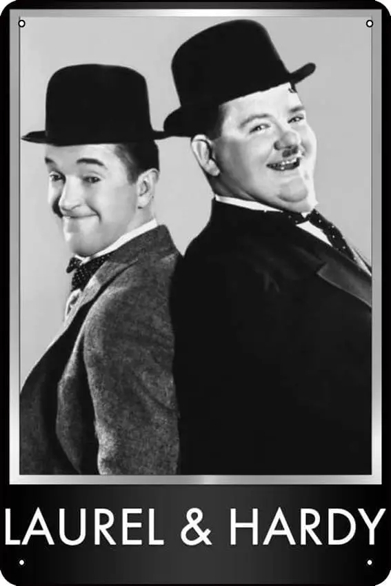 A Tribute to Laurel & Hardy (2011) Movie Metal Sign Gifts Wall Decor Funny Tin Signs Wall Art Posters Prints for Home Room K