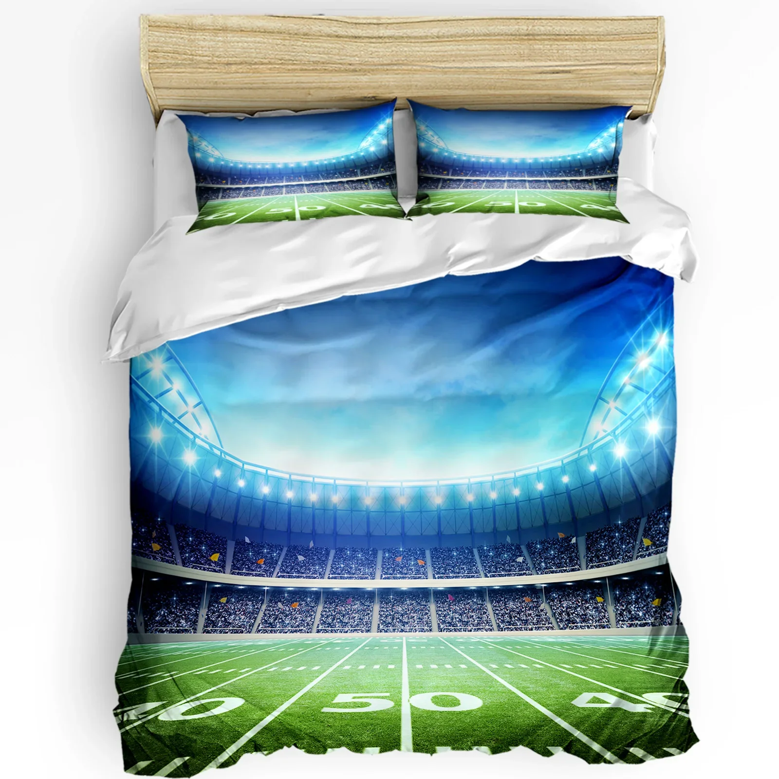 

3pcs Bedding Set Playground Baseball Stadium Home Textile Duvet Cover Pillow Case Boy Kid Teen Girl Bedding Covers Set