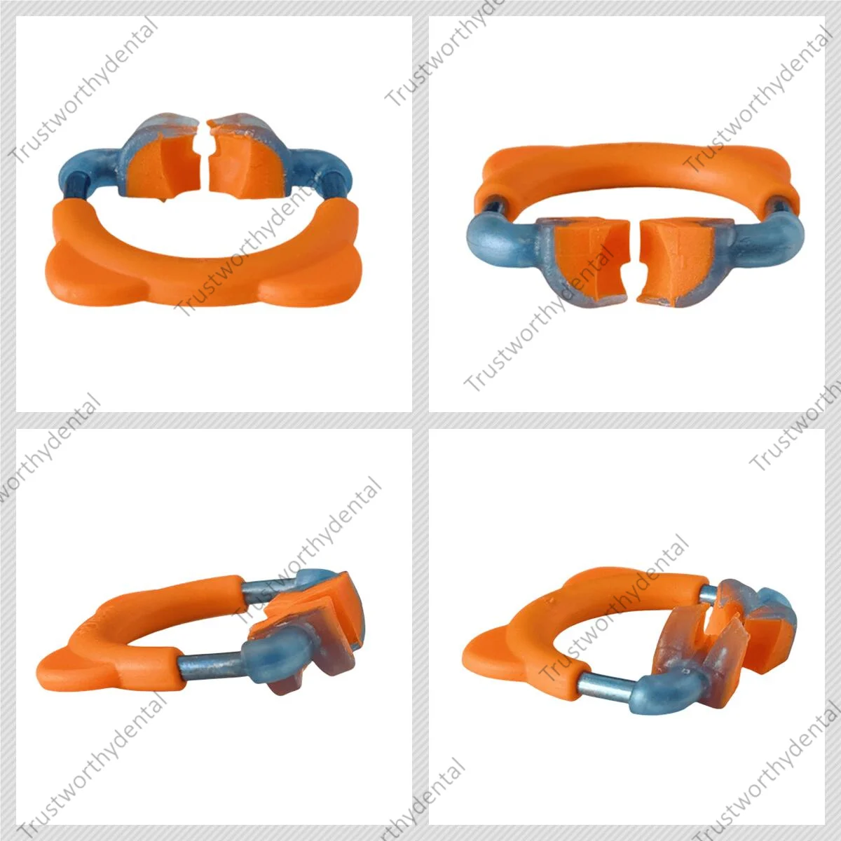 الأسنان مصفوفة حلقة ثلاثية الأبعاد التيتانيوم المشبك استعادة الأسنان المولي حلقة طويلة الكبار الاقسام مصفوفة المشابك التيتانيوم مع المطاط الناعم #2