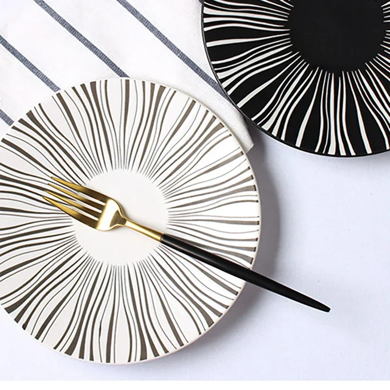 الجمالية مجموعة أطباق حفلة عيد ميلاد السوشي الشمال أطباق حلوى مجموعات مستديرة اليابانية Pratos دي جانتار أواني الطعام ديكور المنزل #1