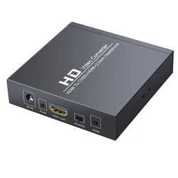 HDMI-compatible Converter 3RCA CVBS AV Composite Video Audio Adapter with 3.5mm Headphone Support 1080P PAL NTSC