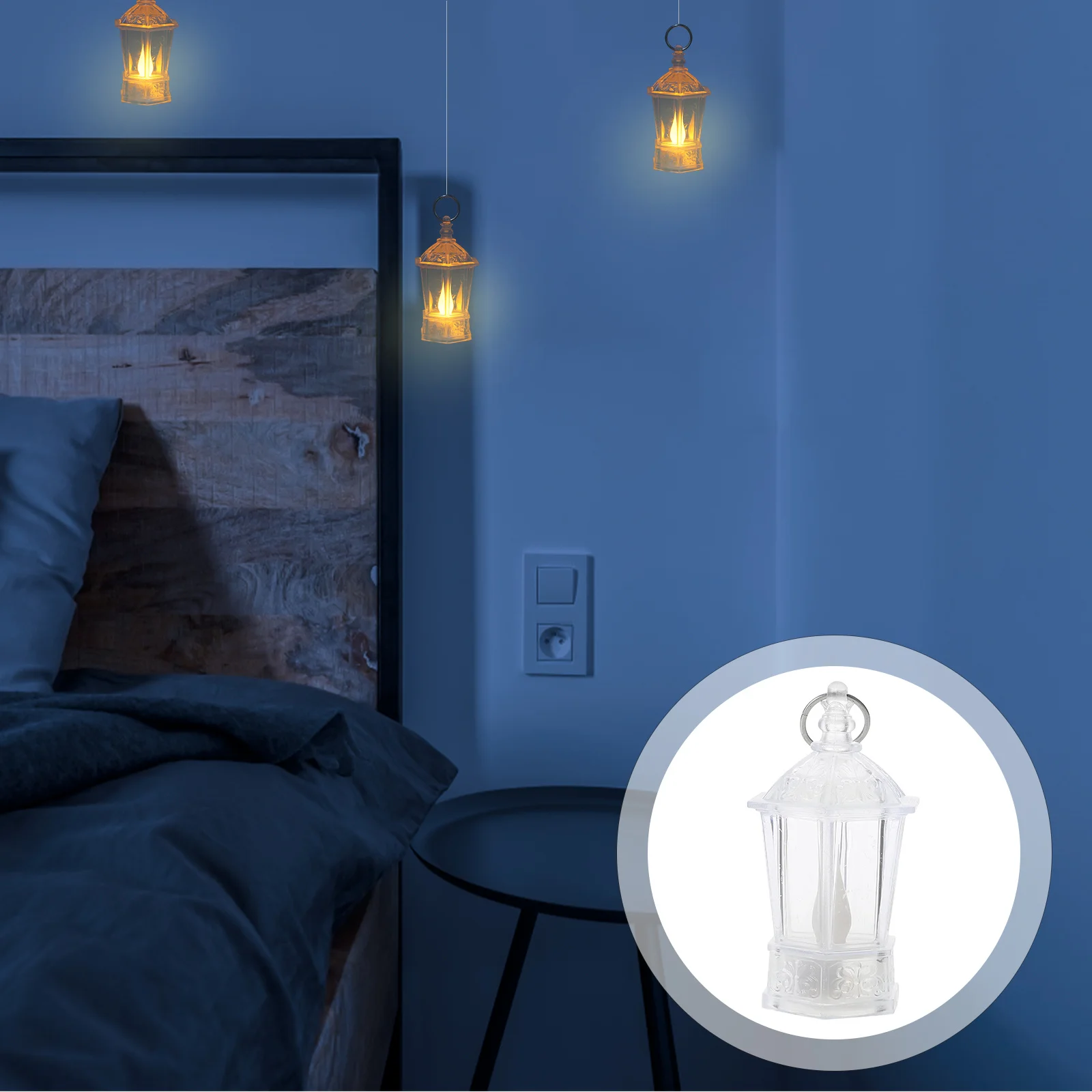 

12Pcs LED Crystal Lanterns Clear Mini Handheld Lights for Bedroom Nightstands Wedding Decor Party Table Centerpieces Decorative