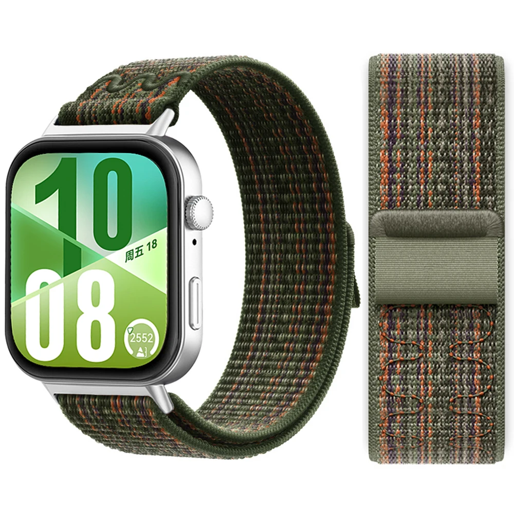 Huawei Watch Fit 4 Pro/Fit 4/Fit 3用 メンズ ナイロンバンド 通気性ストラップ HuaweiWatch Fit 4 Fit 3 レジャーブレスレット アクセサリー