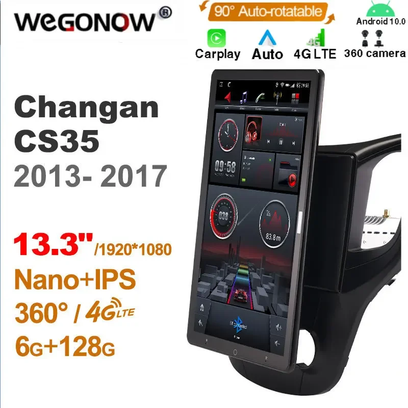 

1920*1080 Android 13,3 Ownice 2013 Дюймов вращающаяся Автомагнитола 1 Din для Changan CS35 2017-Автомагнитола Авто GPS Мультимедиа DSP