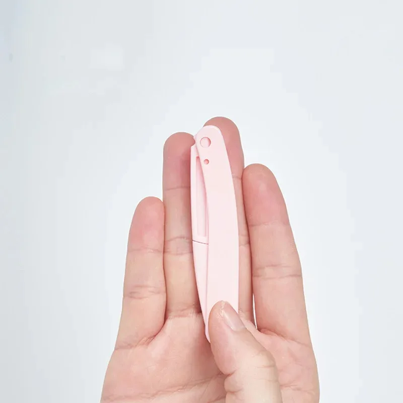 3PCS 휴대용 눈썹 트리머 안전 눈썹 셰이퍼 접이식 눈썹 트리머 면도날 면도기 여성 메이크업 도구