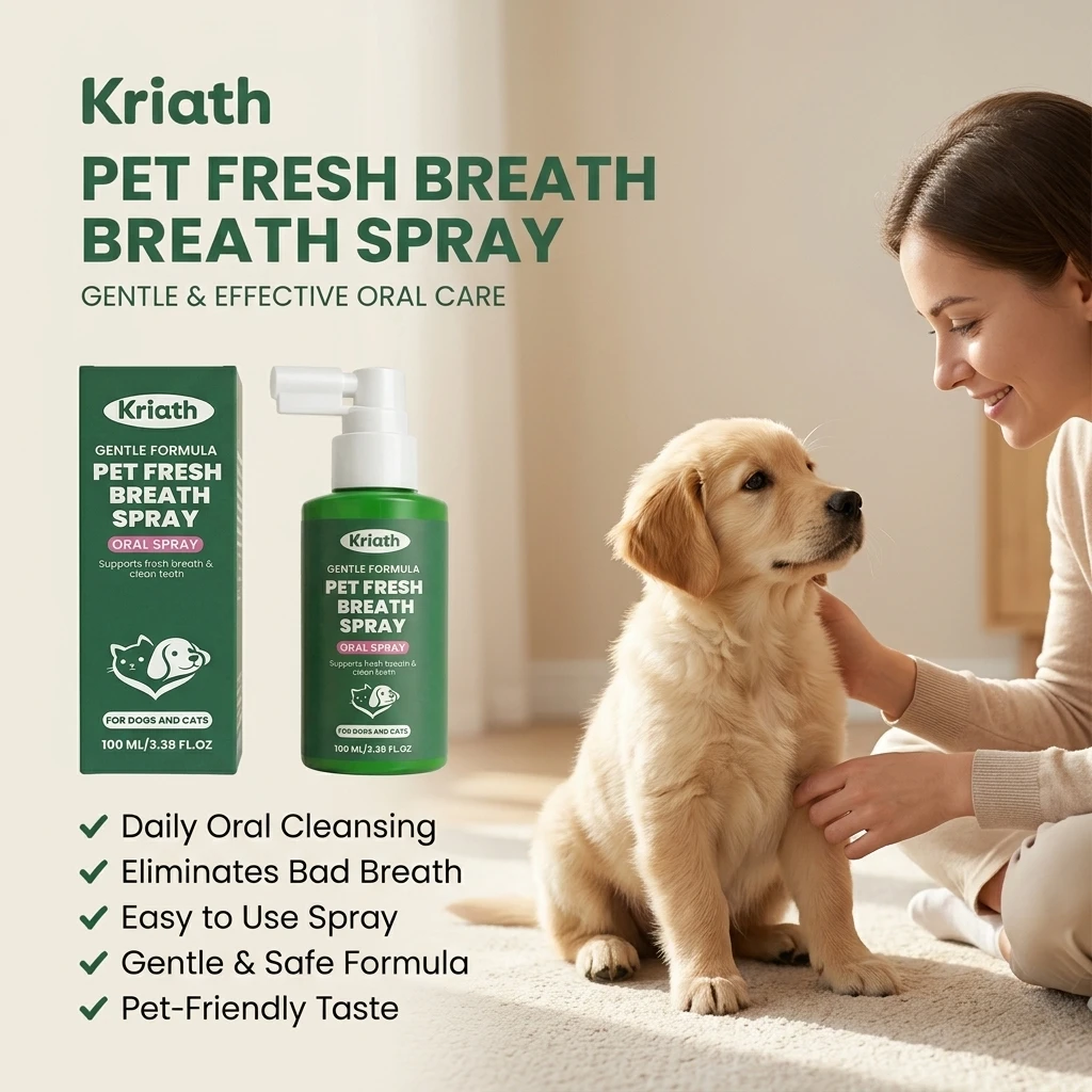 

Pet Fresh Breath Spray Removing Tartar Reducing Dental Plaque Eliminates Bad Breath Freshing Easy‑to‑use Gentle Oral Care Spray