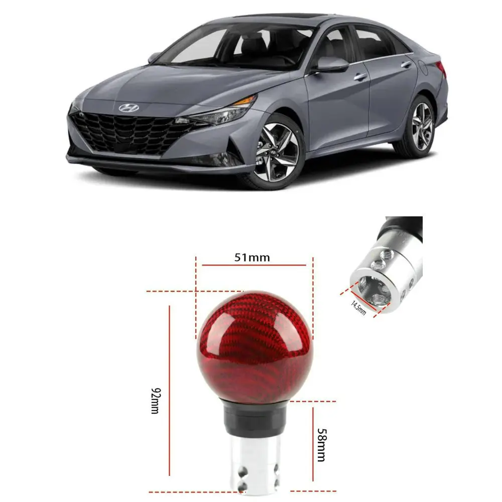 

1x Car Accessories Modified Carbon Fiber Shift Knob For Hyundai Elantra Genesis Getz Grandeur i10 i20 i40cw Matrix Santa Fe