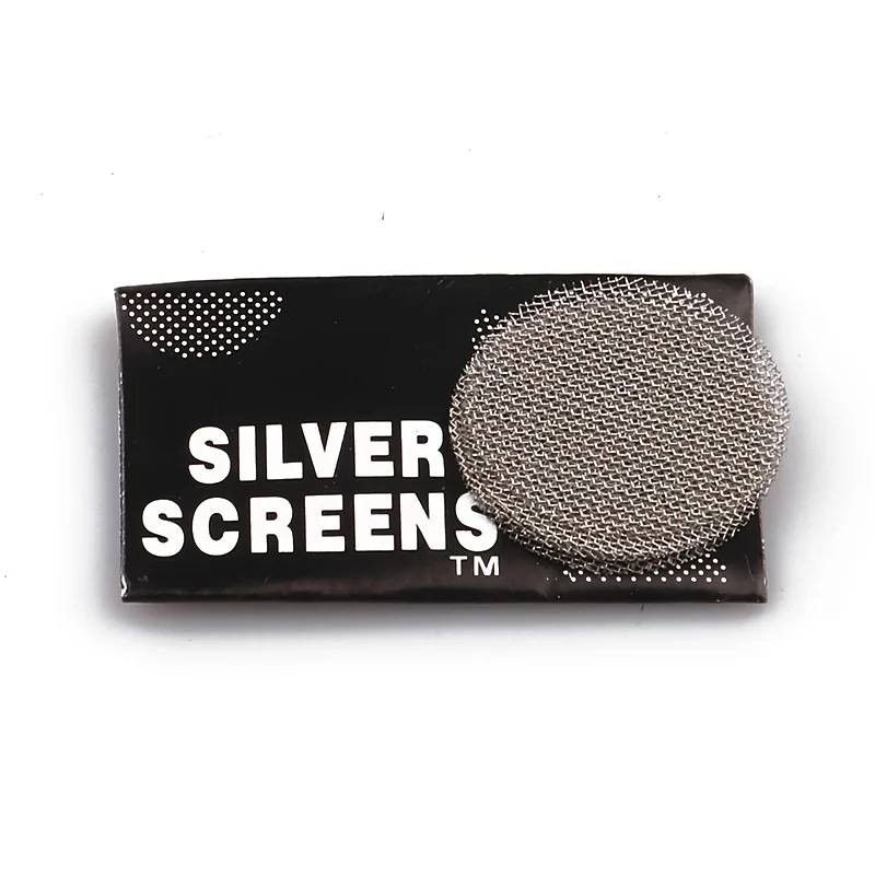 100 Pcs/500 Pcs Stainless Steel Smoking Pipe Filters Silvery Screens Mesh Net Tobacco Smoking Accessories