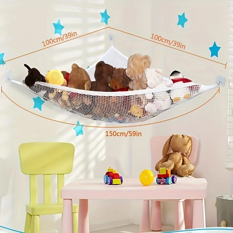 1 pcs plush toy animal net/hammock/net pocket, toy hammock, toy net pocket, toy storage hammock, corner toy net, plush toy stora