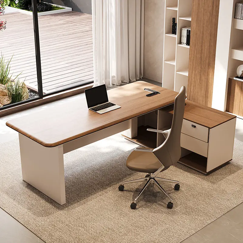 

Aesthetic Wooden Office Desk Modern Computer Decoration Organizers Office Desk Design Drawer Escritorio Oficina Salon Furniture