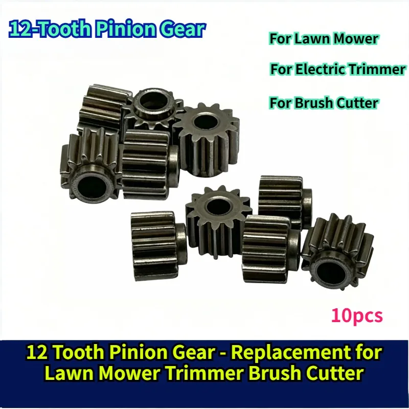 12 Tooth Lawn Mower Gear - Drive Pinion Gear for Electric Trimmer Brush Cutter Weed Eater Replacement