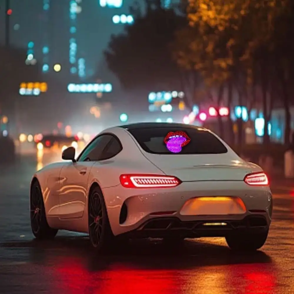 Dynamic Car LED Decorative Lights Self-adhesive Creative Car Window Ambient Light Night Driving Safety Universal
