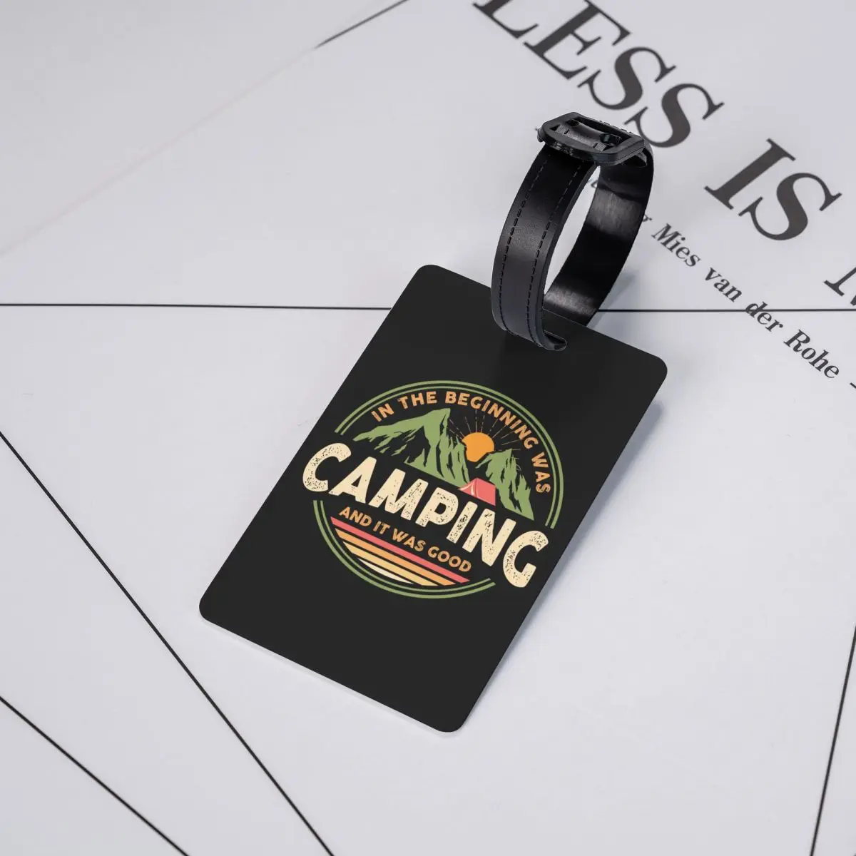 Custom Mountain Camping Adventure Campers แท็กกระเป๋าแท็กสัมภาระที่กําหนดเองความเป็นส่วนตัวชื่อ ID Card