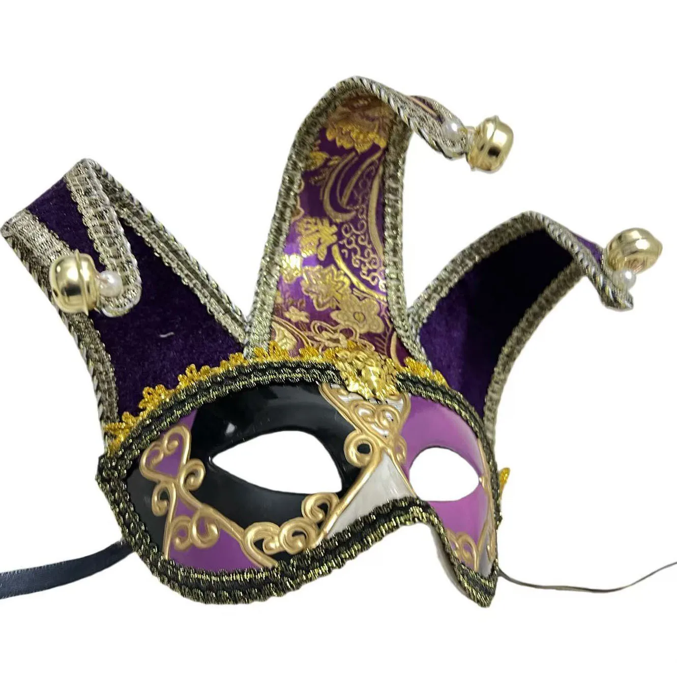 Campane di Venezia italiane Ghostface Gentleman Mezza maschera Natale Masquerade Festa di festa Accessorio cosplay vintage