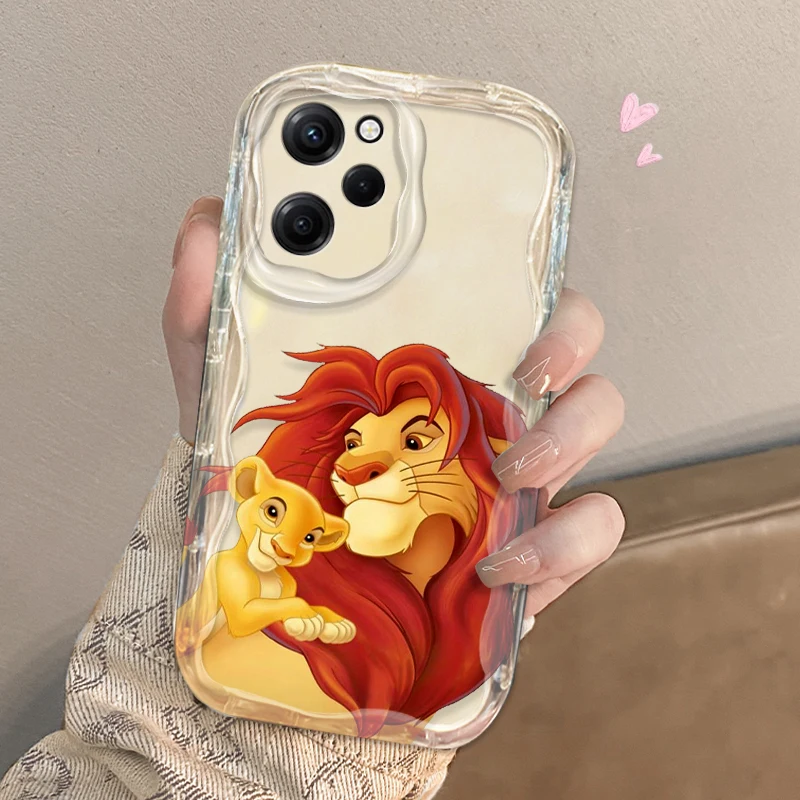 디즈니 라이온 킹 커버, 샤오미 레드미 노트 13 12 12 프로 11 10 프로, POCO F4 X3 X4 GT X5 X6 웨이브 오일 폰 케이스