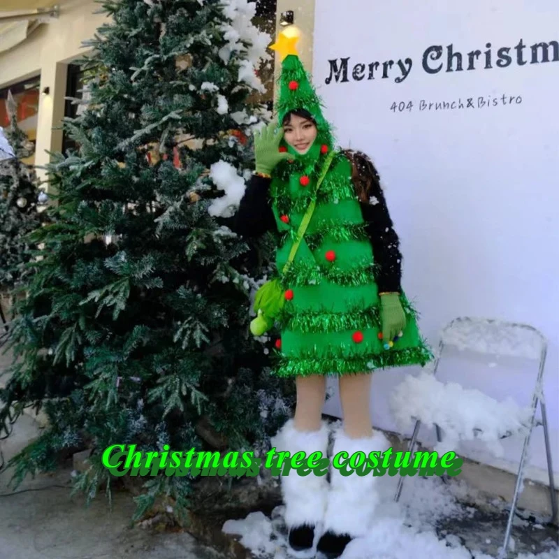 

Christmas Tree Cosplay Jumpsuit, Holiday Party, Funny Costumes, Halloween Performance, Prank Santa Claus, Xmas Ornament