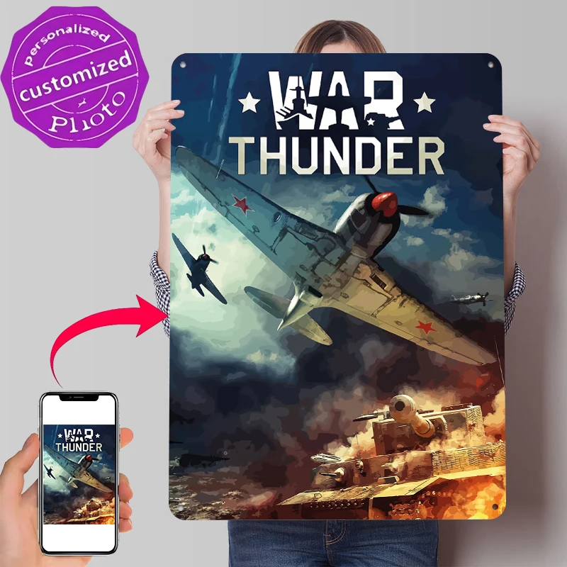 War Thunder Tin Poster Customized Wall Art Retro Vintage Metal Signs for Fans Room Home Decor Bar Accessories Custom Plate House