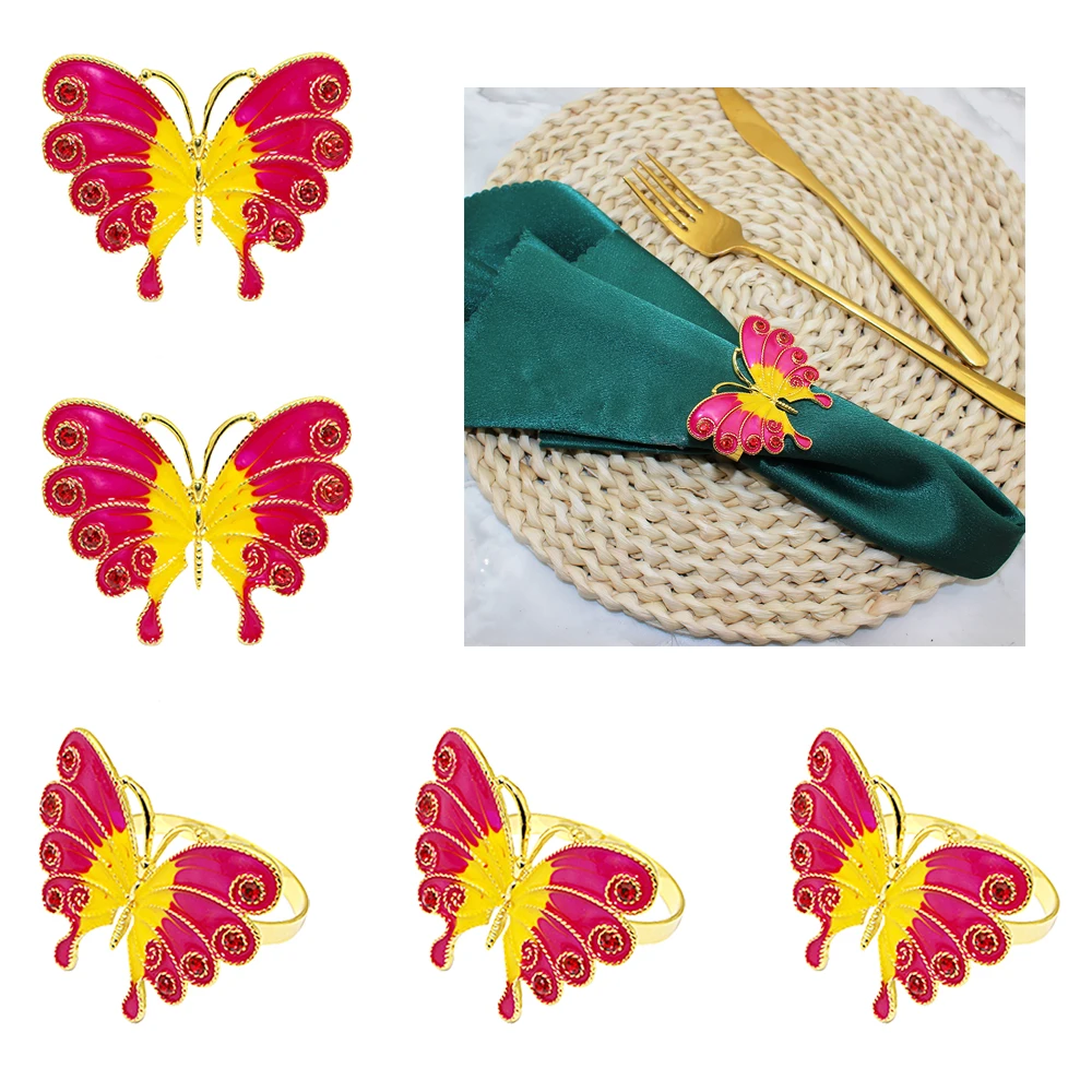 

20Pcs Butterfly Napkin Ring Birthday Party Supplies Butterflies for Crafts ,Cake Decorating Dinning Table Setting Wedding Decor